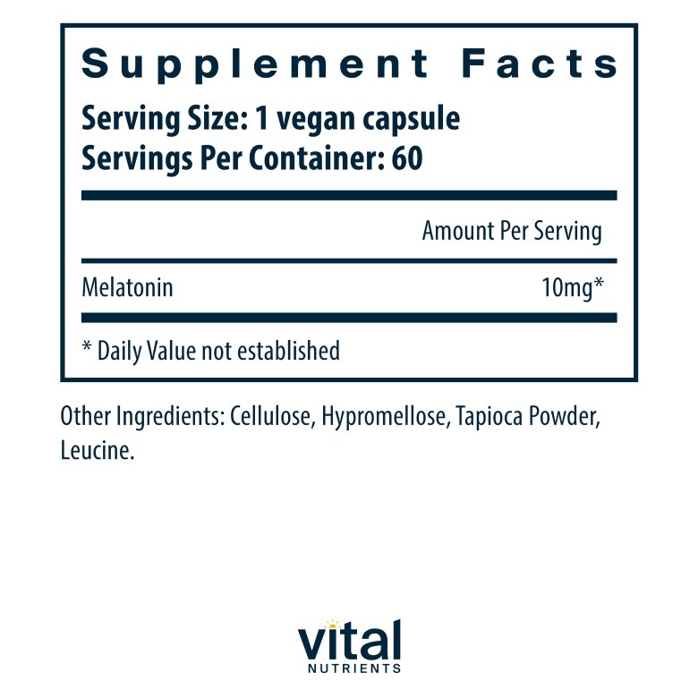 Melatonin 10 mg - 60 Vegetarian Capsules - Alternate View 5
