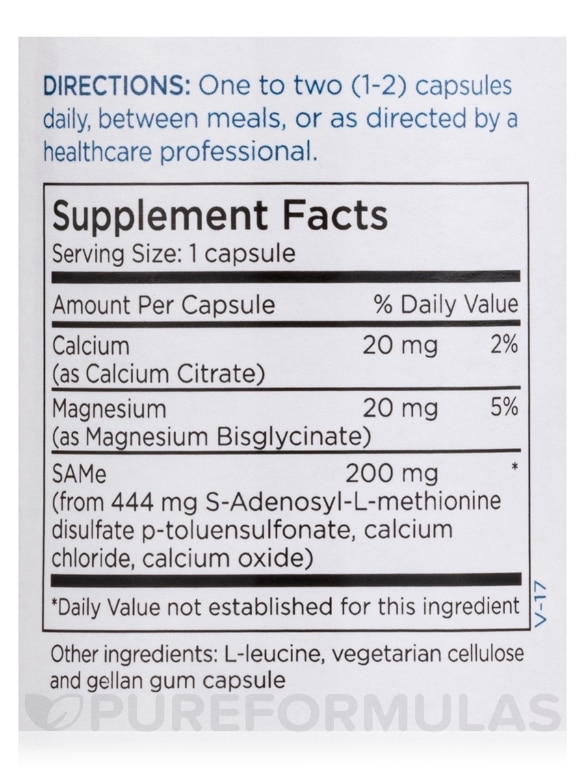 SAMe 200 mg - 60 Capsules - Alternate View 3
