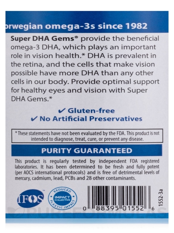Super DHA Gems® 500 mg - 180 Soft Gels - Alternate View 4