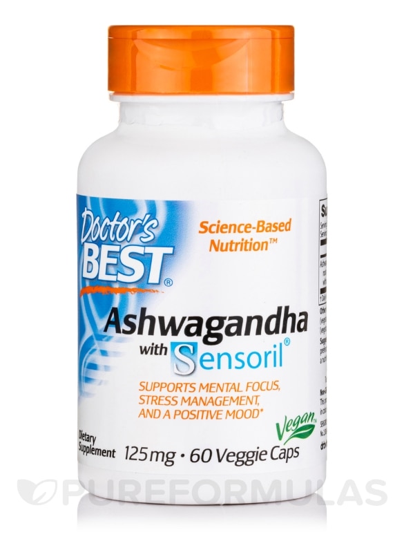 Ashwagandha with Sensoril® 125 mg - 60 Veggie Capsules
