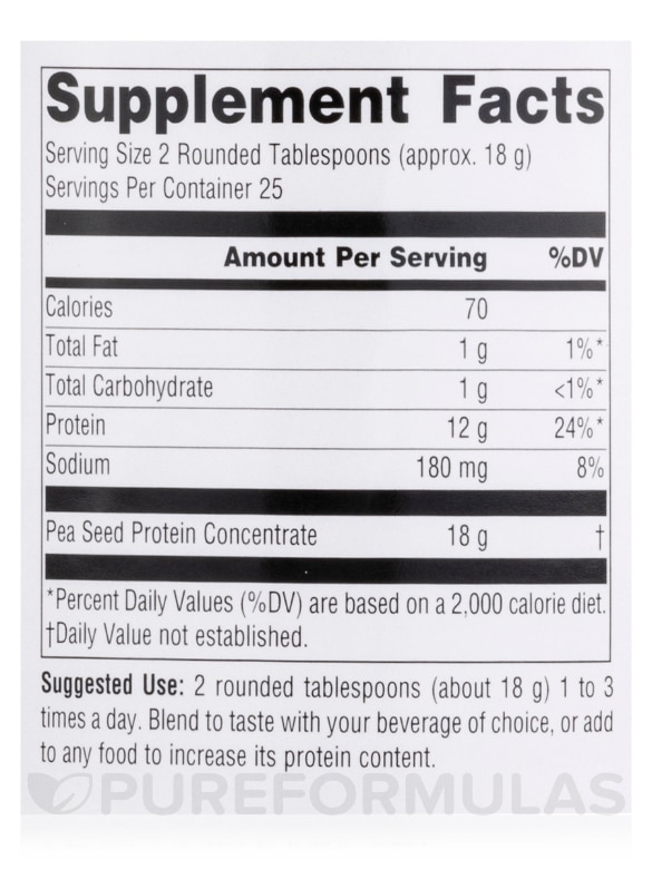 Pea Protein Power™ Powder - 16 oz (454 Grams) - Alternate View 4