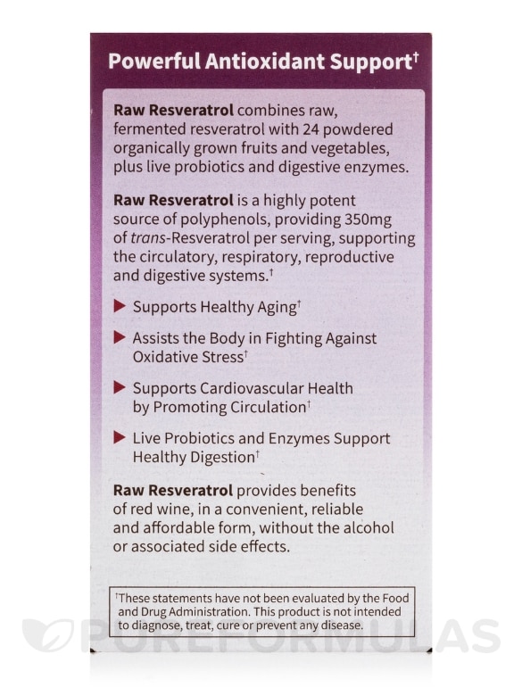 Raw Resveratrol - 60 Vegan Capsules - Alternate View 6