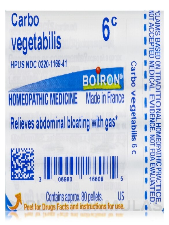 Carbo Vegetabilis 6c - 1 Tube (approx. 80 pellets) - Alternate View 6