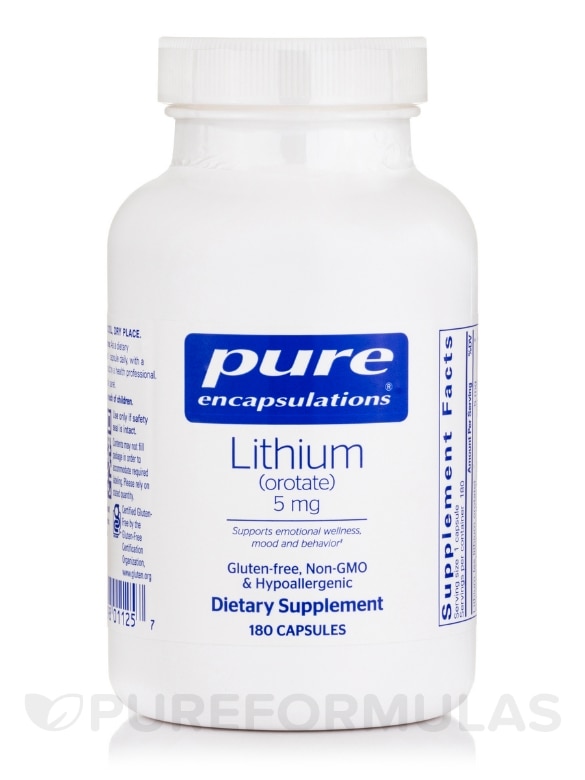 Lithium (orotate) 5 mg - 180 Capsules