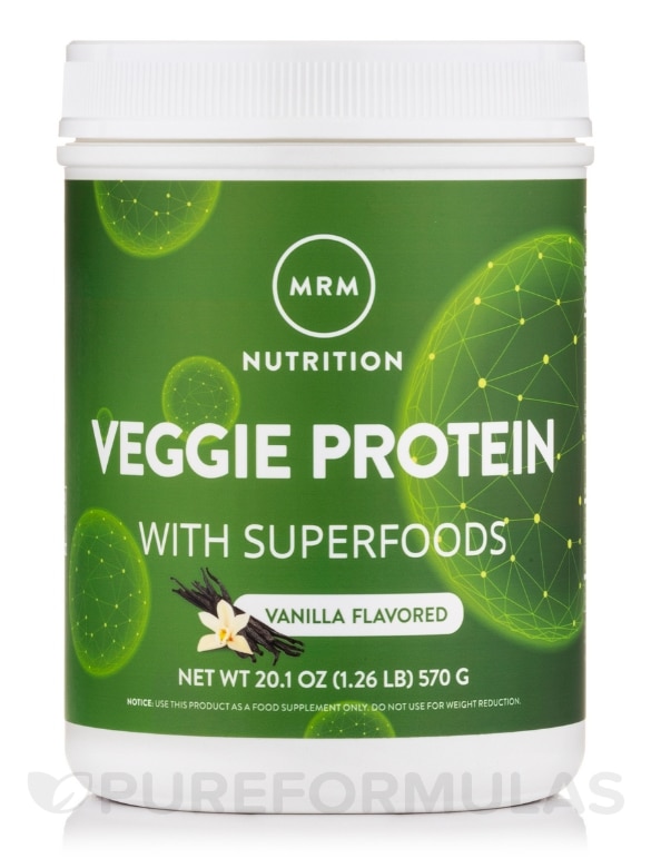 Veggie Protein with Superfoods, Vanilla Flavor - 20.1 oz (570 Grams)