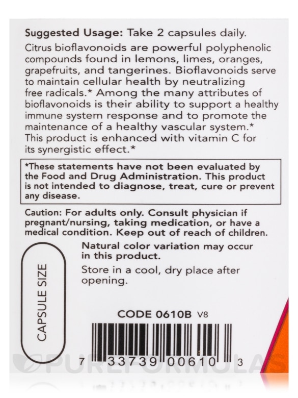 Citrus Bioflavonoids - 100 Capsules - Alternate View 4