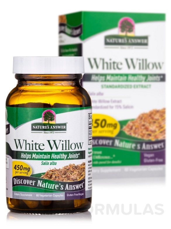 White Willow Bark Standardized - 60 Vegetarian Capsules - Alternate View 1