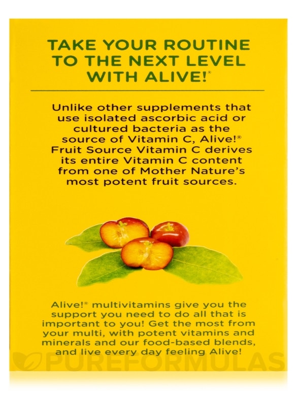 Alive!® Vitamin C Organic - 120 Vegetarian Capsules - Alternate View 8