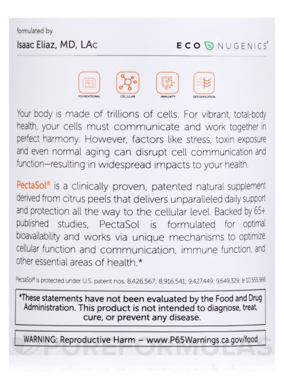 PectaSol® Modified Citrus Pectin Capsules - 270 Vegetarian Capsules - Alternate View 4