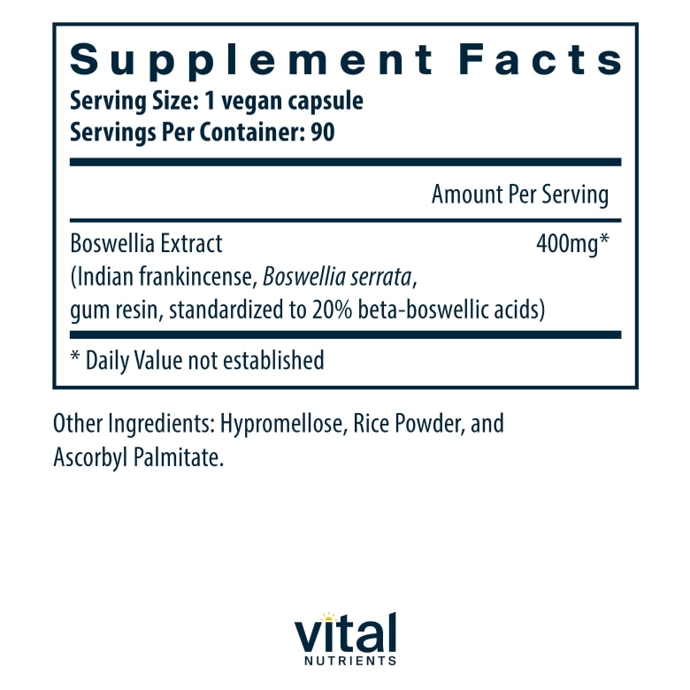 Boswellia Extract 400 mg - 90 Vegetarian Capsules - Alternate View 5