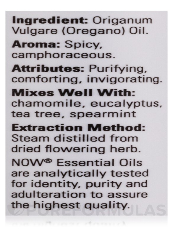 NOW® Essential Oils - Oregano Oil - 1 fl. oz (30 ml) - Alternate View 4