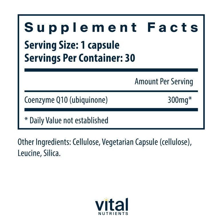 CoEnzyme Q10 300 mg - 30 Vegetarian Capsules - Alternate View 5