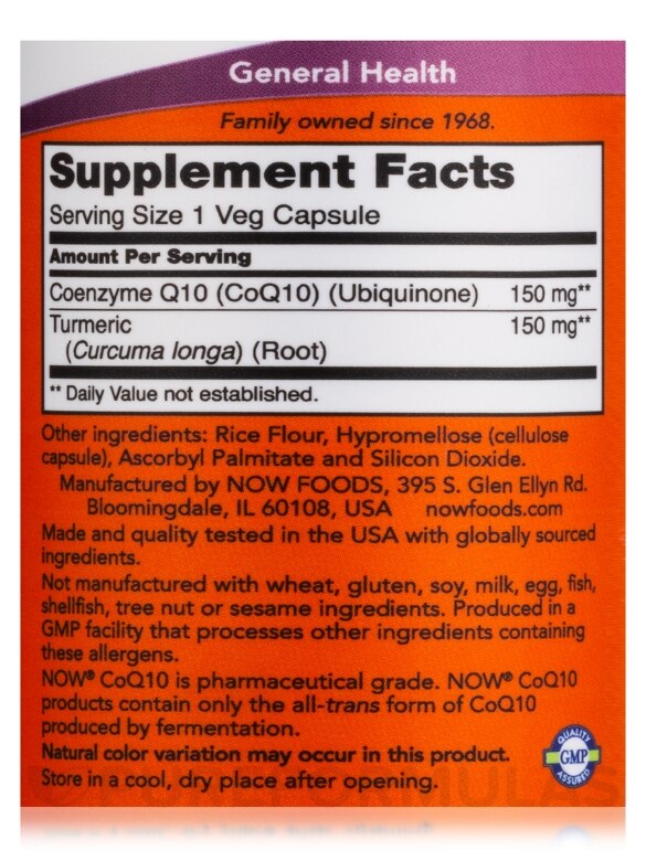 CoQ10 150 mg - 100 Veg Capsules - Alternate View 3