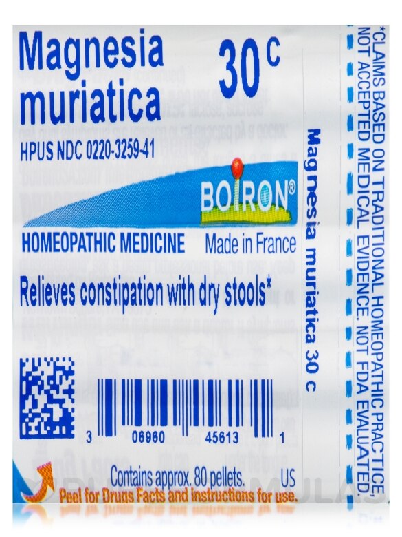 Magnesia Muriatica 30c - 1 Tube (approx. 80 pellets) - Alternate View 6