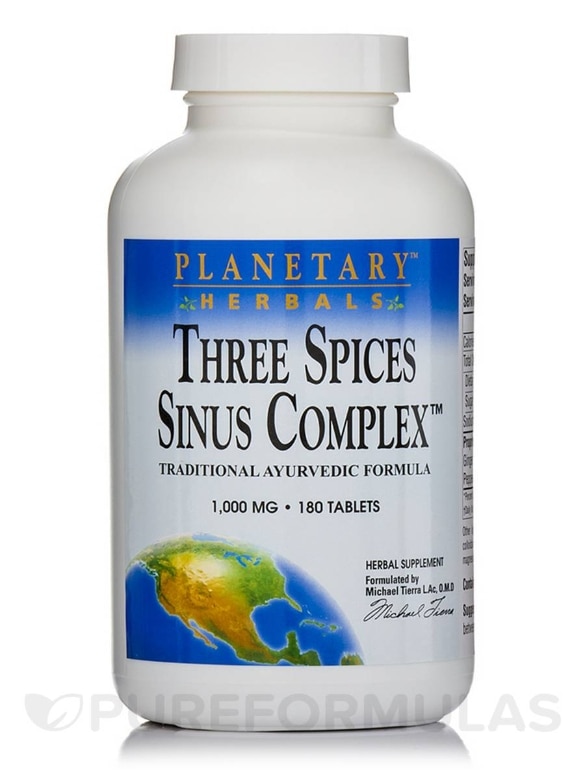 Three Spices Sinus Complex 1000 mg - 180 Tablets