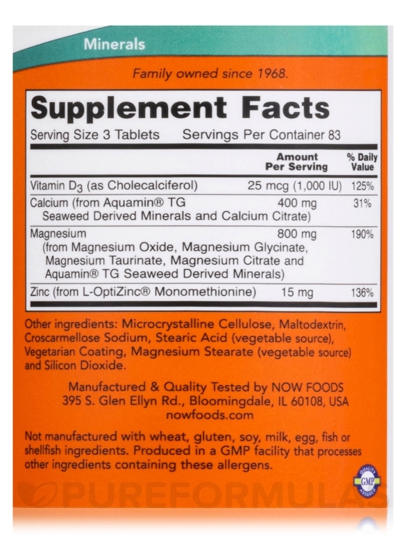 Magnesium & Calcium (2:1 Ratio) - 250 Tablets - Alternate View 3