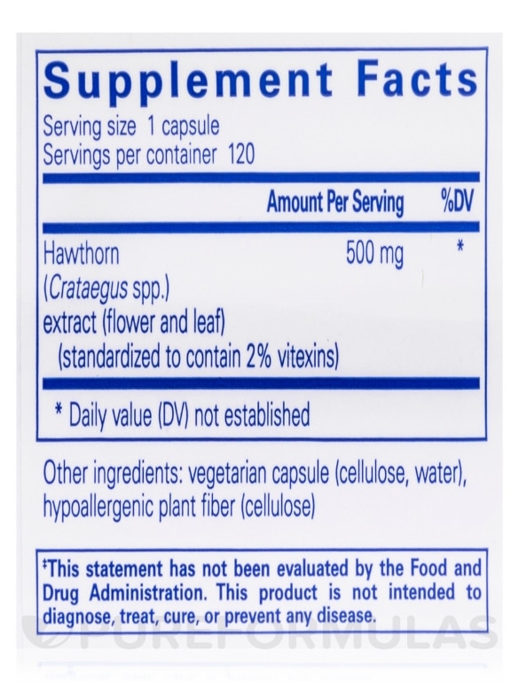 Hawthorn Extract - 120 Capsules - Alternate View 4