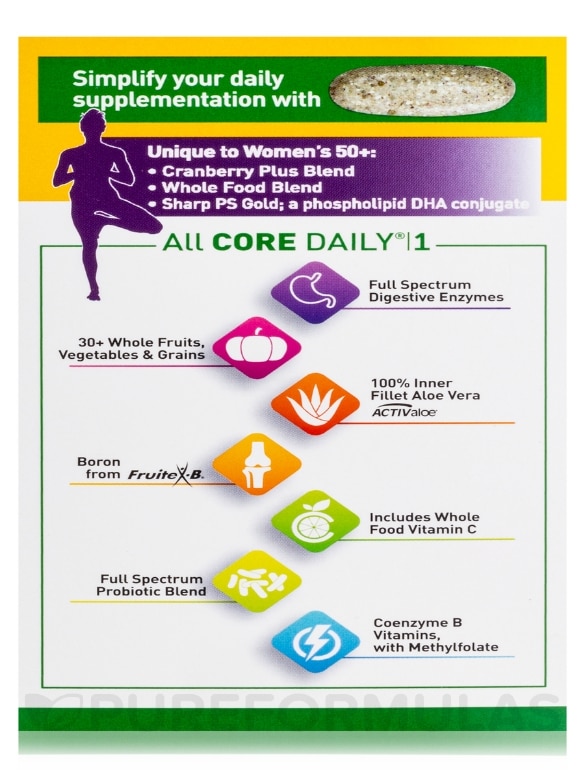 Core Daily 1® Multivitamin for Women 50+ - 60 Tablets - Alternate View 9