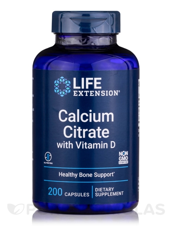 Calcium Citrate with Vitamin D - 200 Vegetarian Capsules