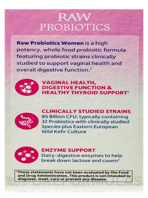 Raw Probiotics Women - 90 Vegetarian Capsules - Alternate View 9