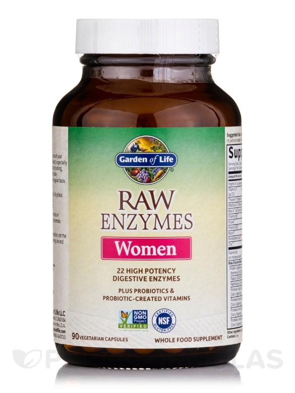 Raw Enzymes™ Women - 90 Vegetarian Capsules - Alternate View 2