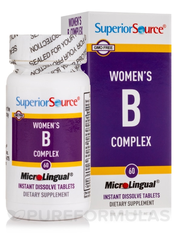 Women's B Complex B12 & Folic Acid - 60 MicroLingual® Tablets - Alternate View 1