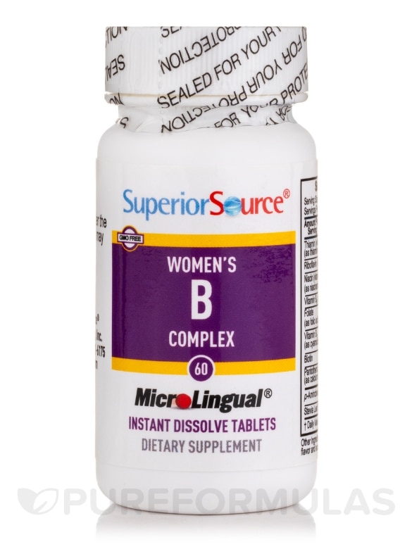 Women's B Complex B12 & Folic Acid - 60 MicroLingual® Tablets - Alternate View 2