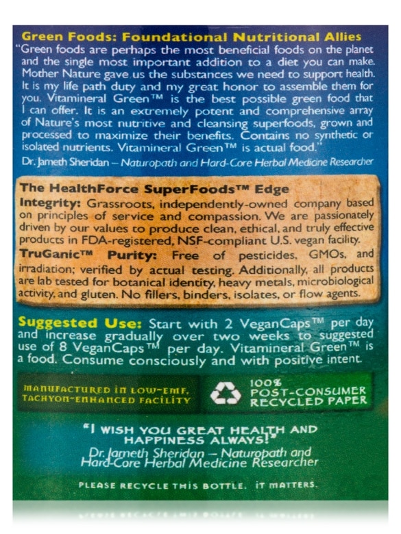 Vitamineral Green™ - 120 VeganCaps™ - Alternate View 5