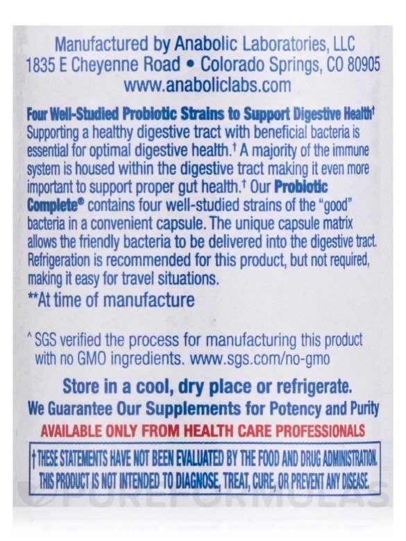 Probiotic Complete® - 50 Capsules - Alternate View 5