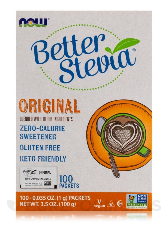 Better Stevia® Packets, Original - Box of 100 Packets - Alternate View 1