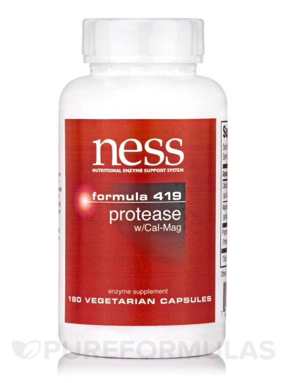 Protease with Cal-Mag (Formula 419) - 180 Vegetarian Capsules