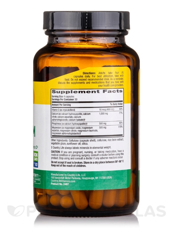 Target-Mins® Calcium with Vitamin D Complex - 120 Vegetarian Capsules - Alternate View 1