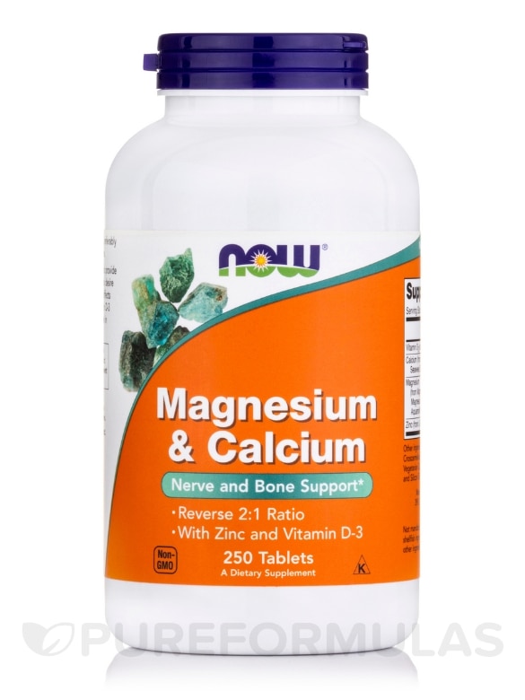 Magnesium & Calcium (2:1 Ratio) - 250 Tablets