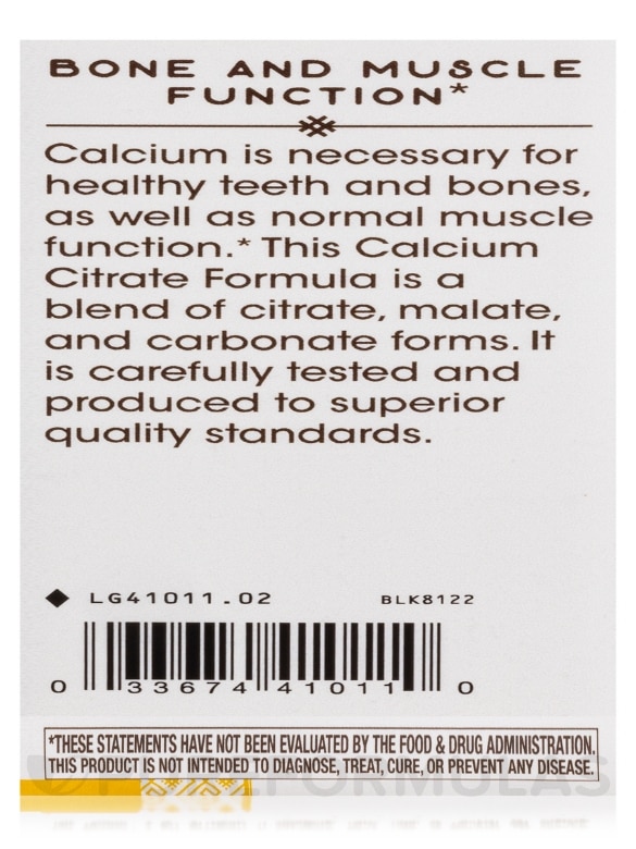 Calcium Citrate - 250 Capsules - Alternate View 6