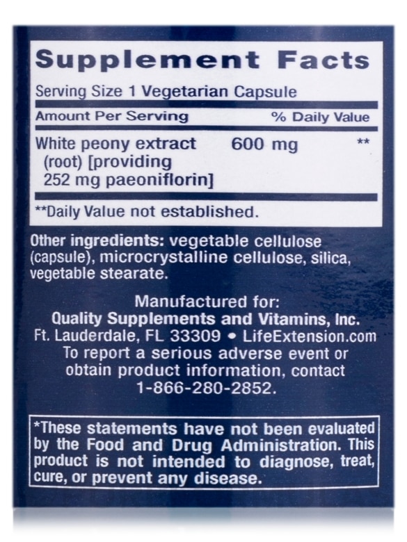 Peony Immune - 60 Vegetarian Capsules - Alternate View 3
