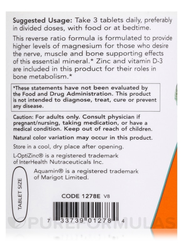 Magnesium & Calcium (2:1 Ratio) - 250 Tablets - Alternate View 4