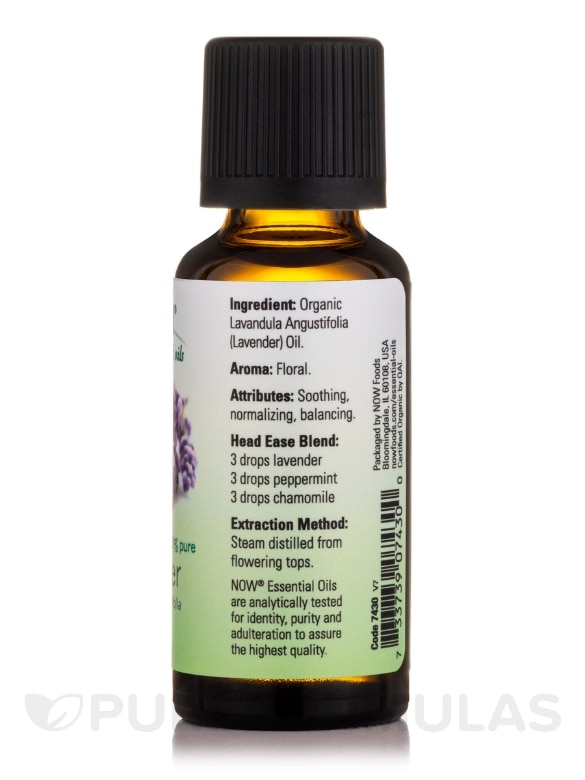 NOW® Organic Essential Oils - Lavender Oil - 1 fl. oz (30 ml) - Alternate View 1