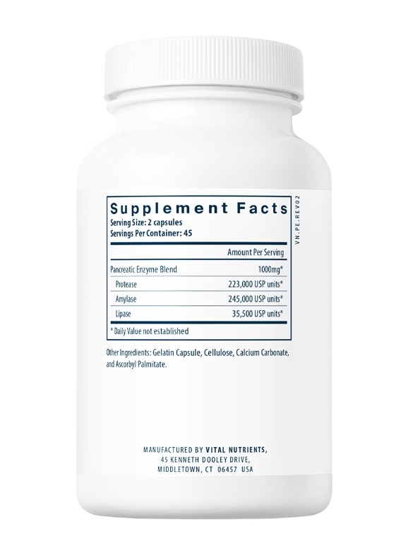 Pancreatic Enzymes 1000 mg - 90 Capsules - Alternate View 3