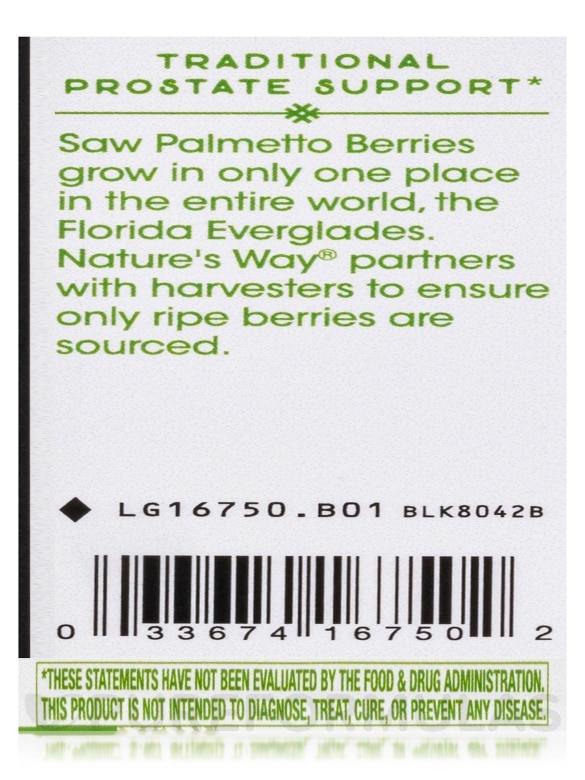 Saw Palmetto Berries 585 mg - 100 Capsules - Alternate View 6