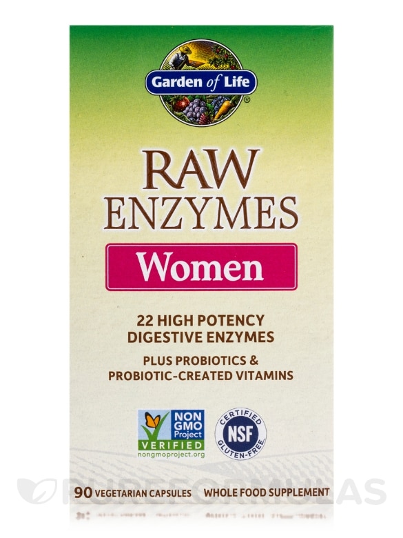 Raw Enzymes™ Women - 90 Vegetarian Capsules - Alternate View 3