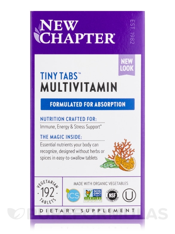 Tiny Tabs Multivitamin - 192 Vegetarian Tablets - Alternate View 3