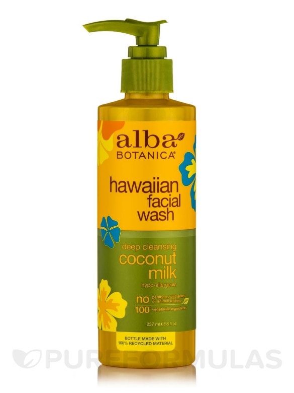 Natural Hawaiian Facial Wash Deep Cleansing Coconut Milk - 8 fl. oz (237 ml)