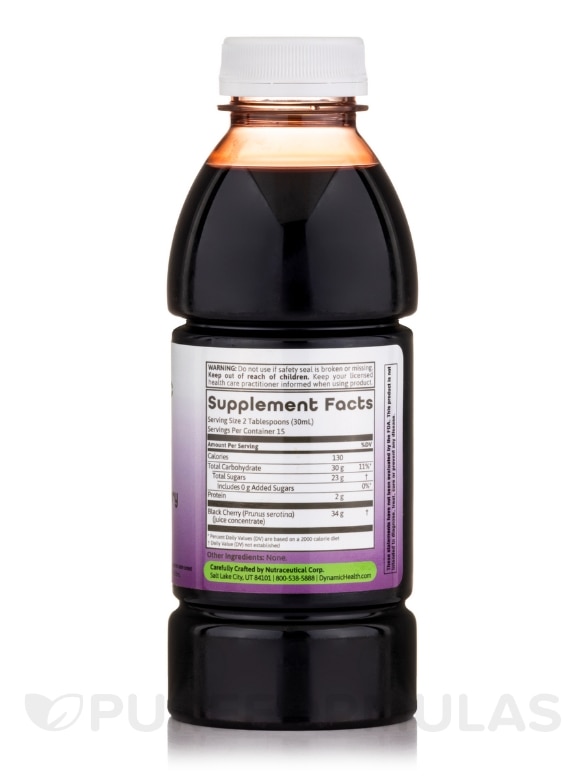 Pure Black Cherry Juice Concentrate (Unsweetened) (Plastic Bottle) - 16 fl. oz (473 ml) - Alternate View 1