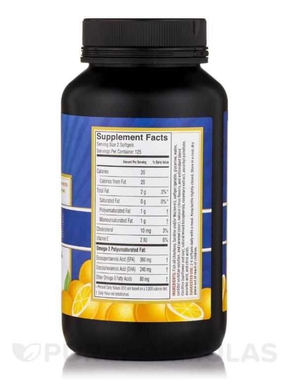 Fresh Catch® Fish Oil Omega-3 EPA/DHA Orange Flavor 1000 mg - 250 Softgels - Alternate View 1