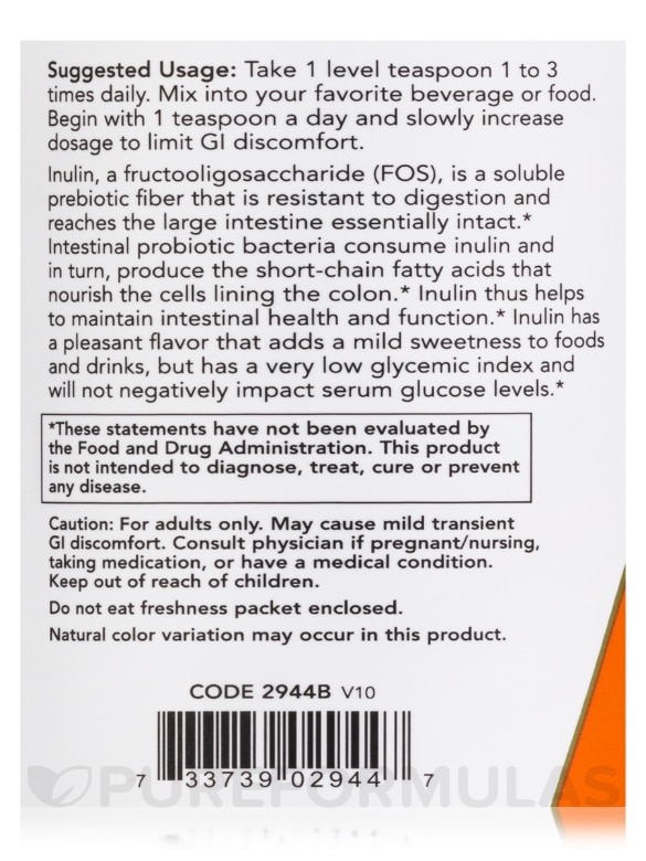 Inulin Powder (Certified Organic) - 8 oz (227 Grams) - Alternate View 4
