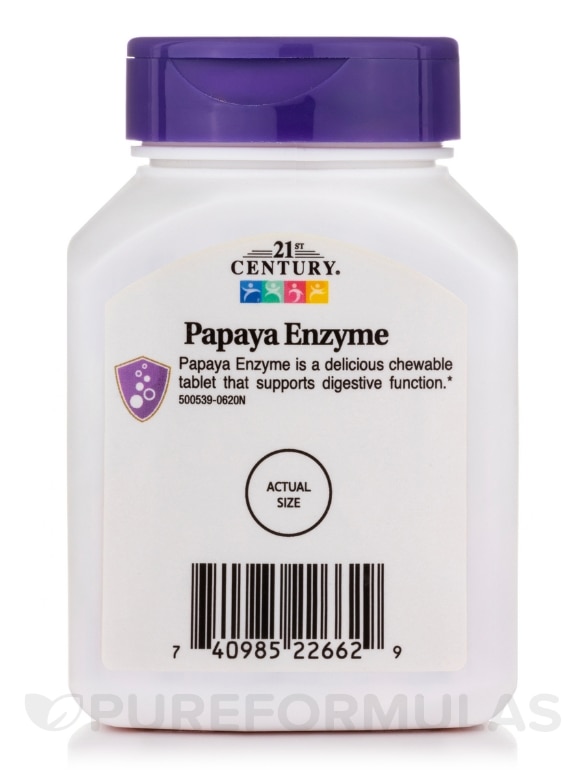 Papaya Enzyme - 100 Tablets - Alternate View 2