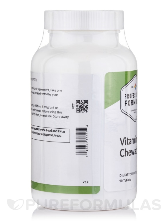 Vitamin C Chewable - 90 Tablets - Alternate View 3