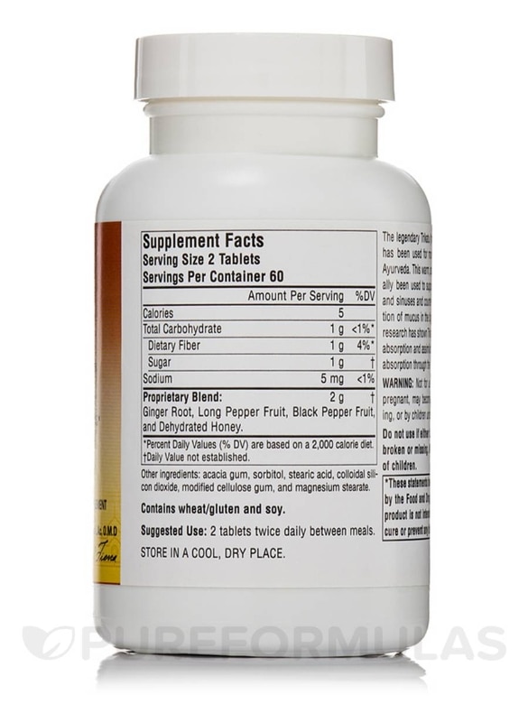 Trikatu Sinus Complex 1000 mg - 120 Tablets - Alternate View 1