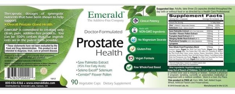 Prostate Health - 90 Vegetable Capsules - Alternate View 1
