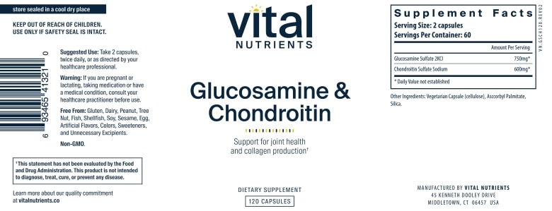 Glucosamine and Chondroitin - 120 Capsules - Alternate View 4